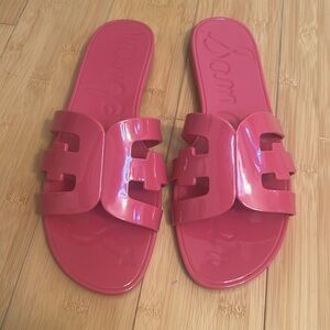 Sam Edelman Bay Jelly Slides, Slip Ons in Pink, Women’s 11